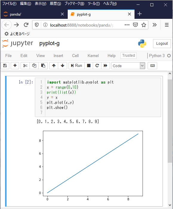 pyplot-g 実行結果 OK