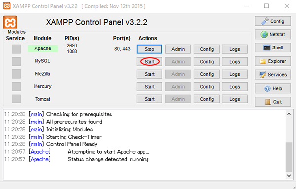 XAMPP Control Panel1