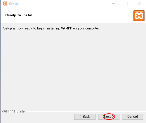 XAMPP インスト－ル起動5