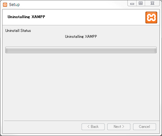 XAMPP アンインスト－ル